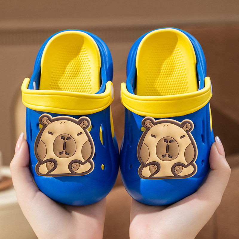 厚底EVA儿童洞洞鞋男童女孩夏季居家室内洗澡防滑卡通小孩凉拖鞋