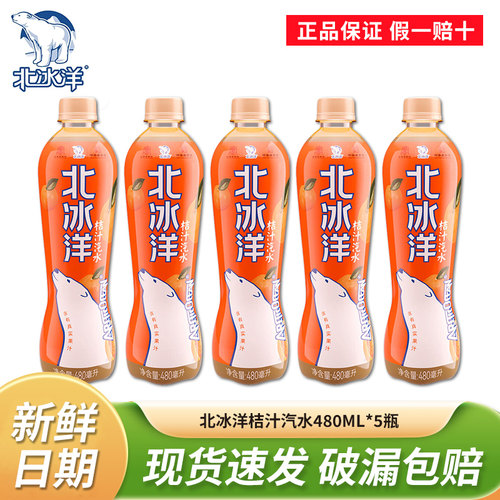 5月新货北冰洋汽水480ML瓶装桔汁汽水老北京果汁汽水夏天碳酸饮料