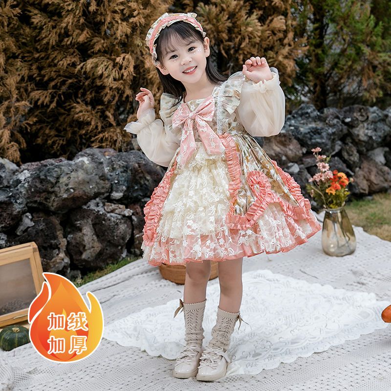 原创儿童连衣裙秋冬装洛丽塔lolita公主裙女童生日礼服洛丽塔裙子