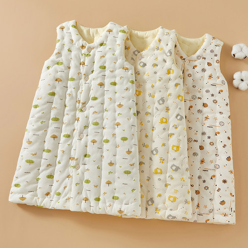 儿童纯棉花手工家居服睡袋睡袍