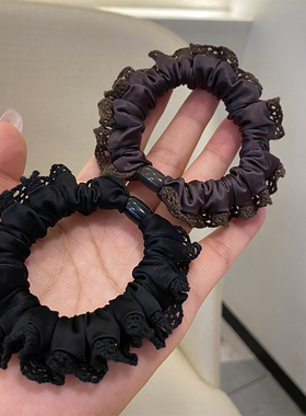 2025新款高端头绳扎马尾高弹力不伤发蕾丝花边布艺小肠发绳肠圈