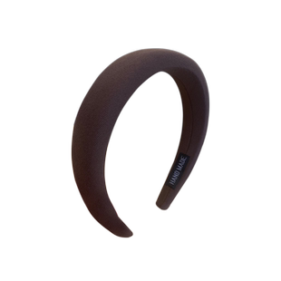简约百搭高颅顶发箍女新款咖色宽边显脸小发捆海绵压发发黑色头箍
