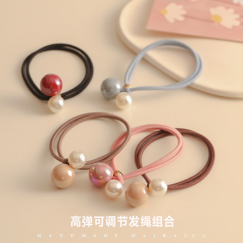 韩版可调节发绳简约高弹耐用皮筋