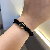 高级感法式 复古气质发绳笑脸爱心头绳小肥肠简约百搭高弹发圈发饰