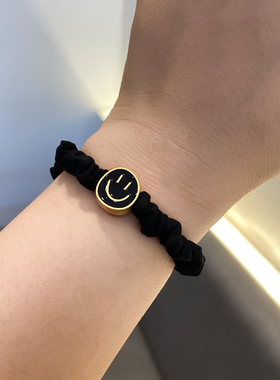 高级感法式复古气质发绳笑脸爱心头绳小肥肠简约百搭高弹发圈发饰