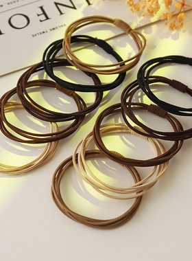 皮筋女扎头发绳头饰高弹力发圈简约网红ins简约发饰皮套女细头绳