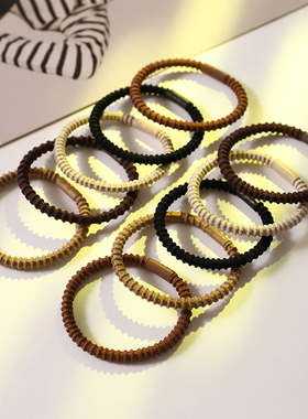 韩国高弹力发圈发绳扎马尾头绳粗耐用皮套百搭发饰扎头发皮筋女