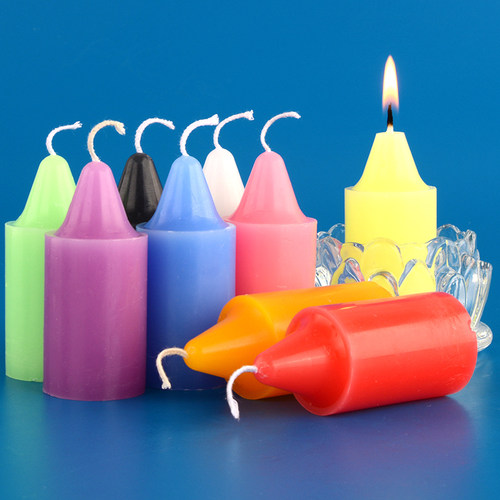 4小时无味多彩色小型号照明蜡烛