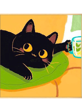 可爱猫咪diy数字油画手工装饰画