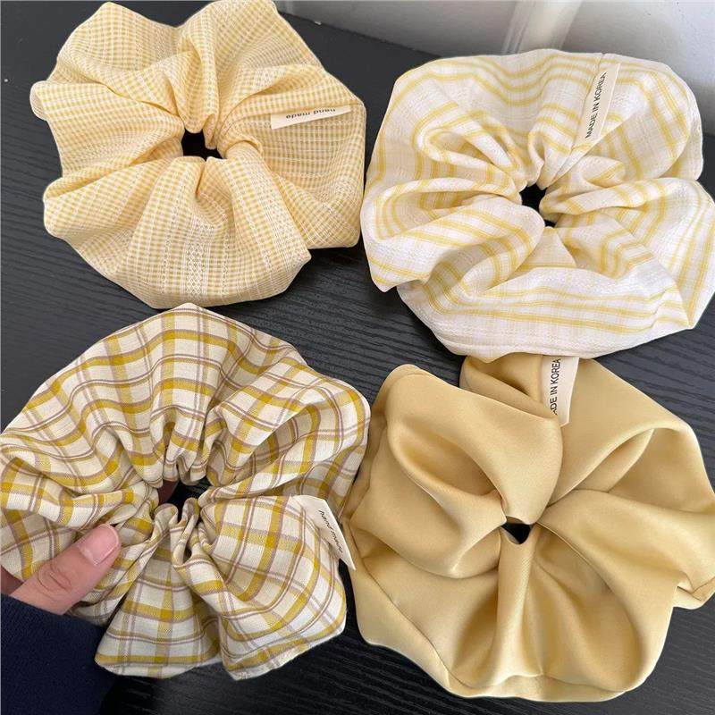 超大ins轻奢大肠发圈缎面新款格纹2025丸子头低马尾头绳发绳发饰,饰品/流行首饰/时尚饰品新,发饰,淘宝优惠券,粉丝福利购,淘宝优惠卷