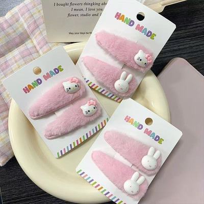 毛绒发夹hellokitty秋冬新款