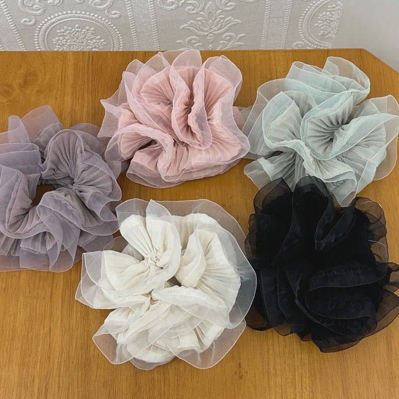 2025新款褶皱网纱大肠发圈女高级感气质头绳发饰头花发圈头饰,饰品/流行首饰/时尚饰品新,发饰,淘宝优惠券,粉丝福利购,淘宝优惠卷