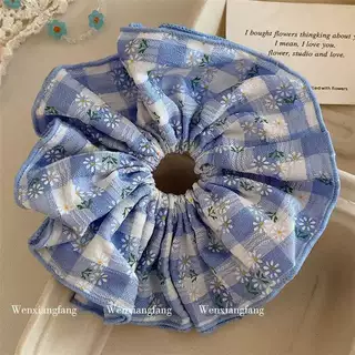 新款2025头花超大发圈碎花发圈