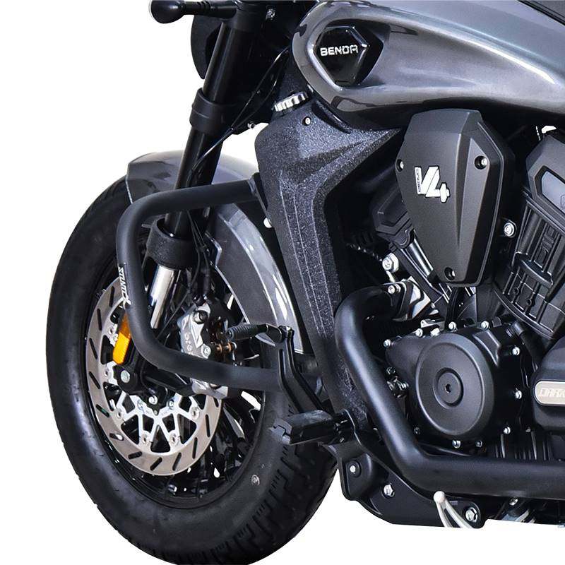 stuntcx适配奔达黑旗500护杠摩托车边包改装保险杠防摔杠防摔架