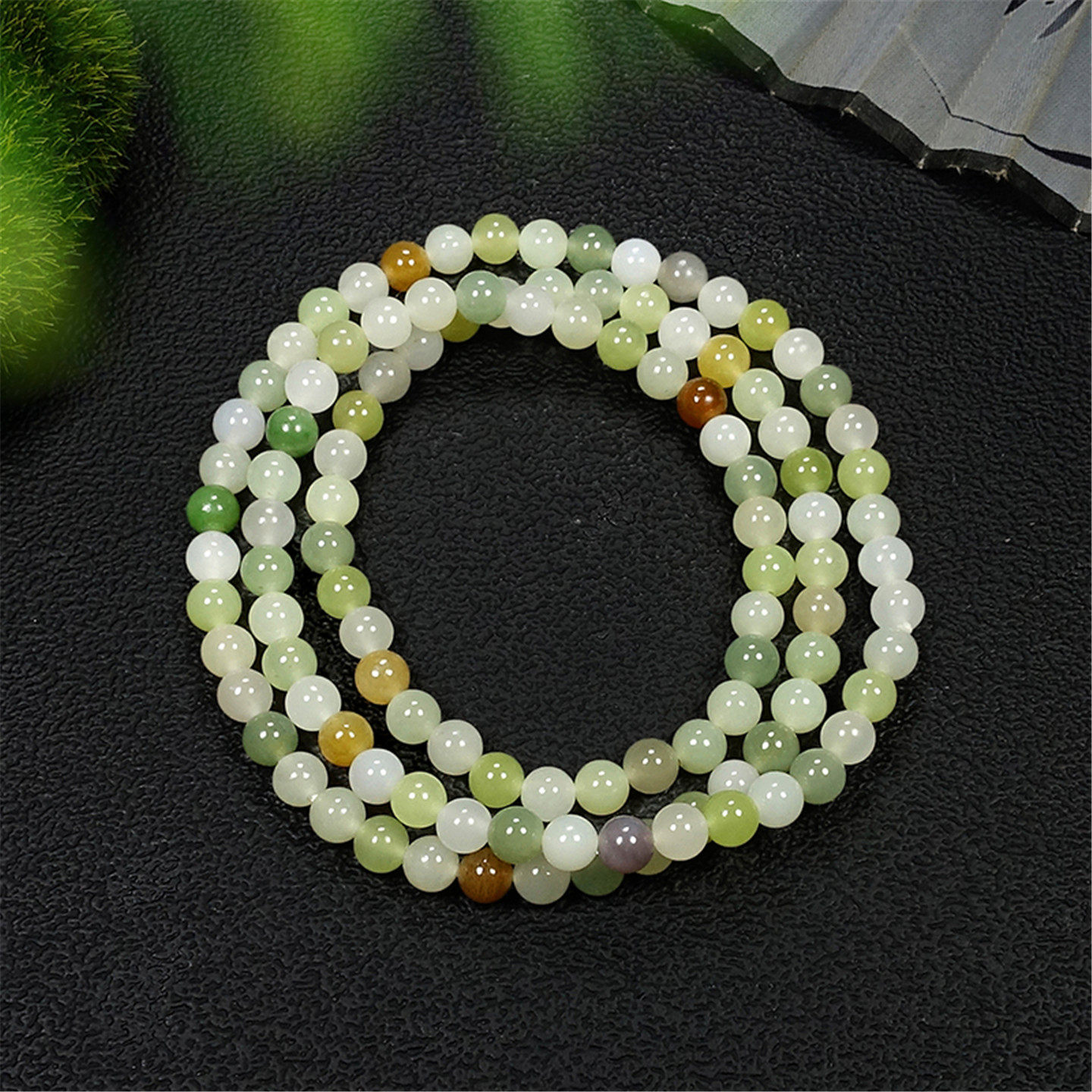 多宝新疆和田玉项链天然玉石多彩毛衣链妈妈链首饰女手链生日礼物