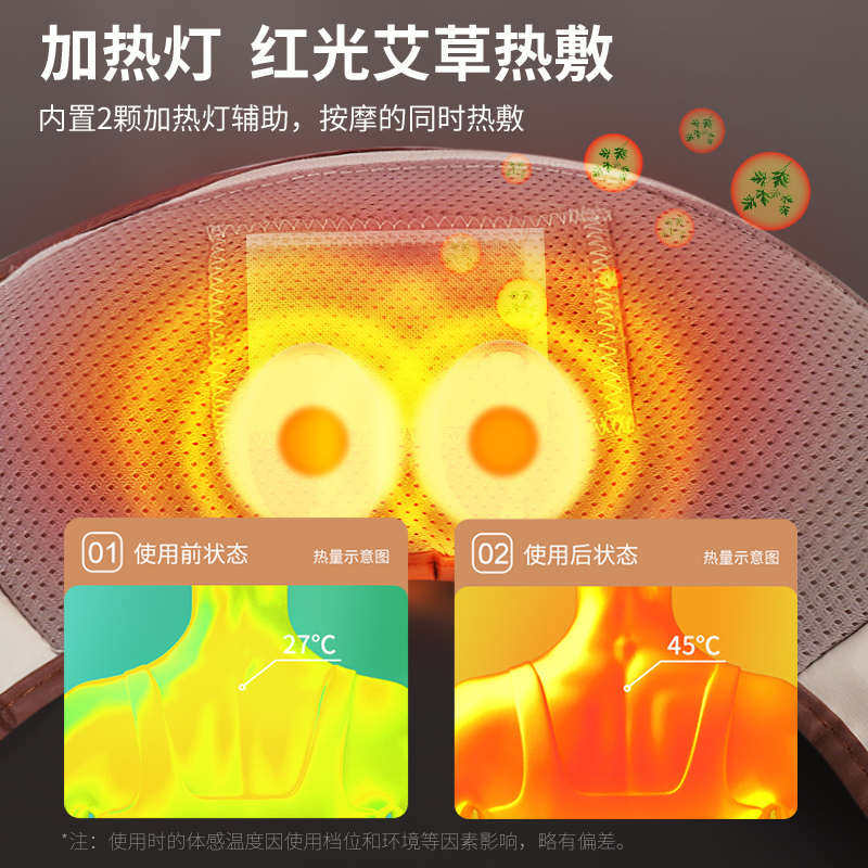 颈椎按摩器颈部背部腰部肩膀揉捏家用肩颈捶打颈肩按摩披肩按摩仪