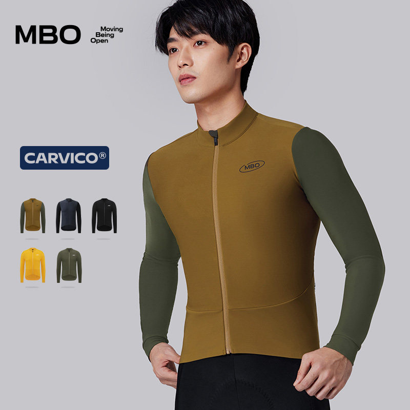 MBO CARVICO&reg;男女士秋冬抓绒骑行服抗菌美拉德C160新款保暖上衣