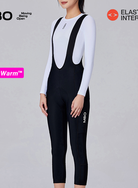 MBO LightWarm™女子秋冬储物抓绒背带骑行七分裤双箭头T177C新款
