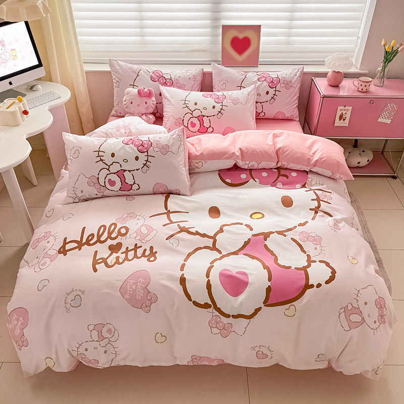 全棉纯棉hellokitty女被套