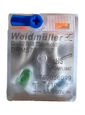 DRM570110LT 110VAC原装魏德米勒中间继电器 14脚 货号7760056099