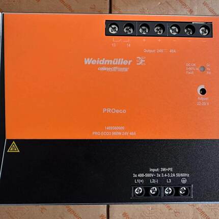 魏德米勒PRO ECO3 960W 24V 40A开关电源模块1469560000 导轨安装