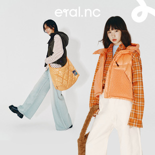 羽绒内胆 2024宽松立领设计感休闲无袖 eral nc羽绒马甲女秋冬新品