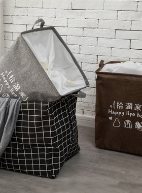 大号布艺衣橱收纳箱衣服玩具整理箱衣物棉服被子收纳筐搬家打包袋
