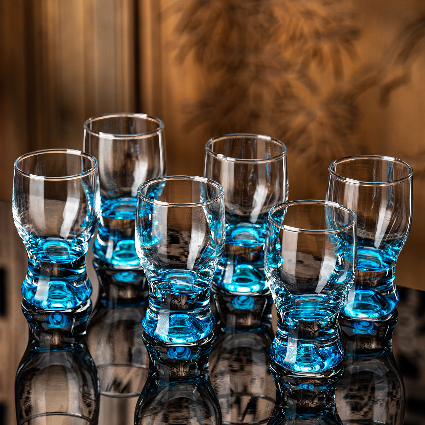 创意蓝山白酒杯套装家用轻奢高档