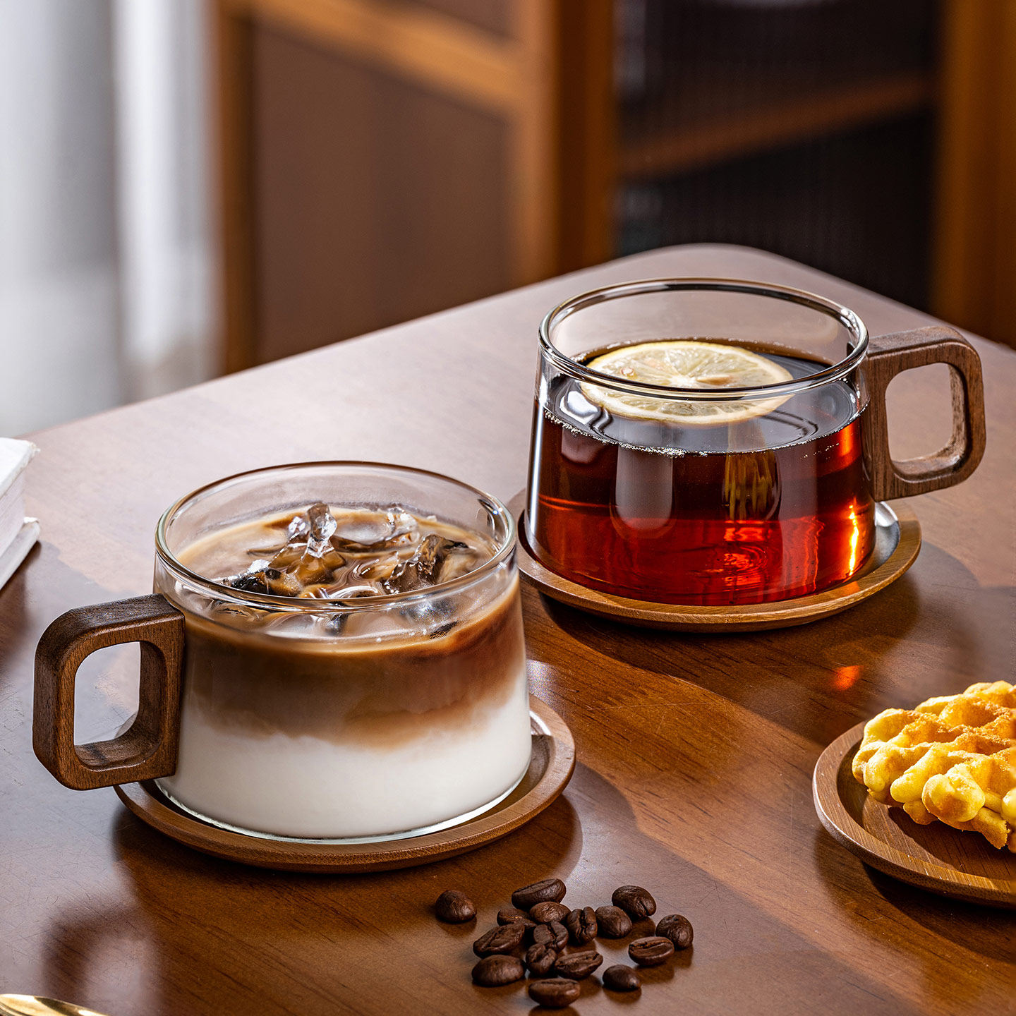 复古玻璃咖啡杯子女士个人专用精致高端下午茶杯碟中式拿铁拉花杯,餐饮具,咖啡杯,淘宝优惠券,粉丝福利购,淘宝优惠卷