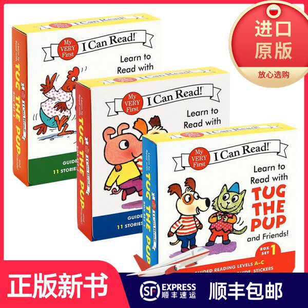 【正版现货】英文原版 幼儿英语启蒙阅读 Tug the Pup My very first I can readDr. Julie M. Wood出版社9780062266897