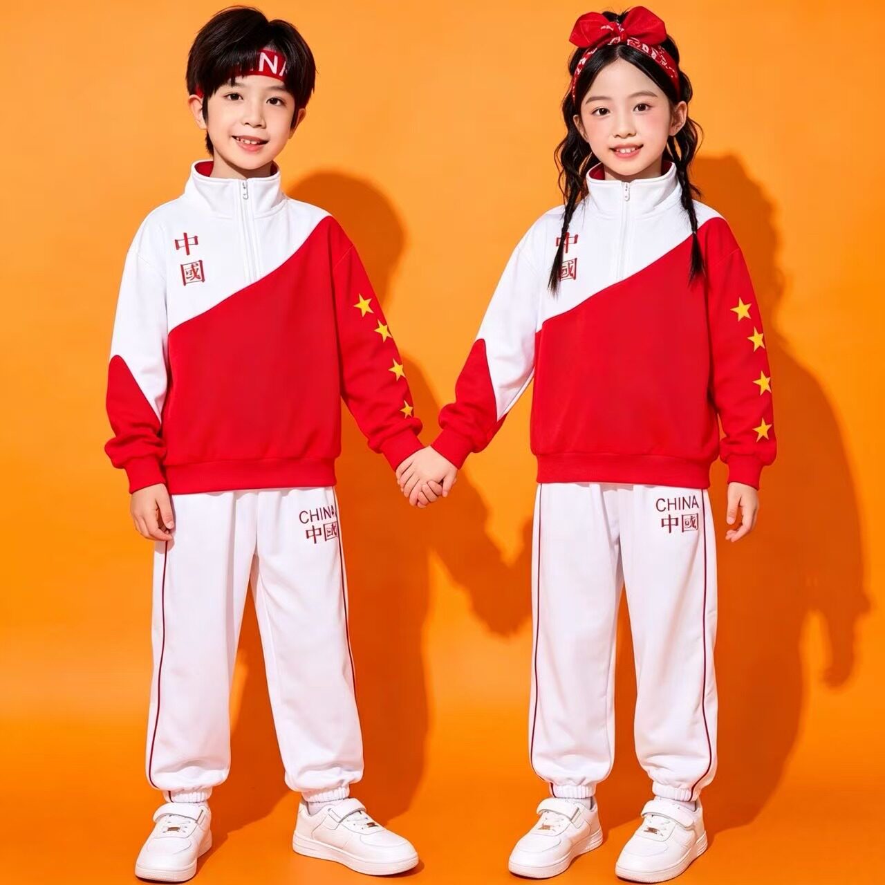 元旦儿童演出服幼儿园团体合唱服小学生运动会啦啦队班服表演服装