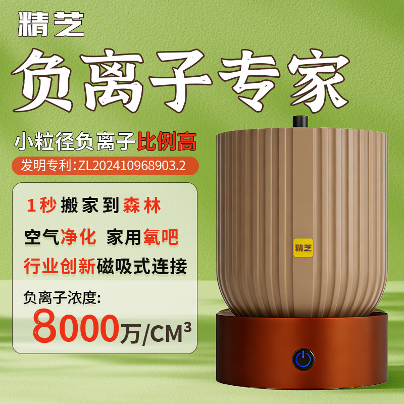 精芝负离子发生器家用小粒径多功能杀菌消毒空气净化器负氧离子机