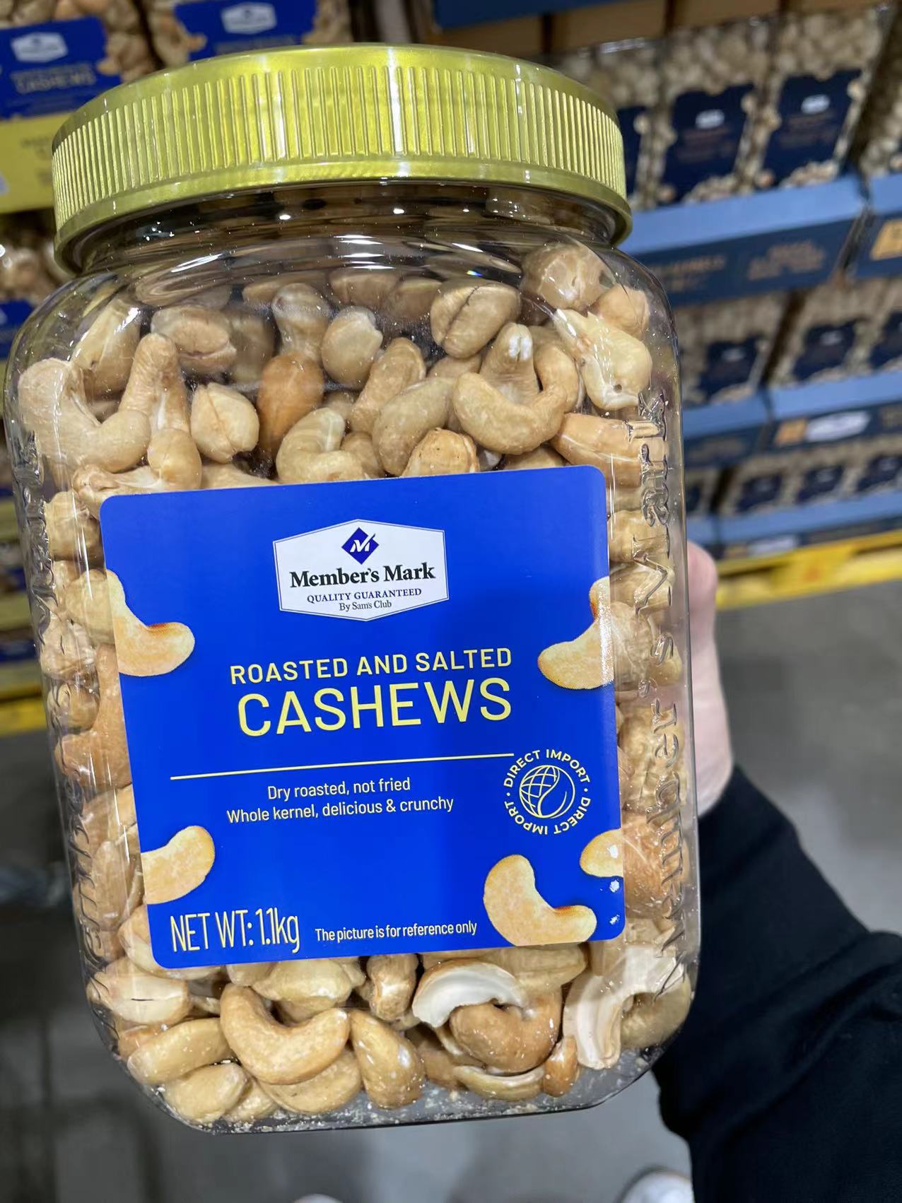 上海SAM'S山姆 MM ROASTED AND SALTED CASHEWS MM盐烤腰果1.1KG