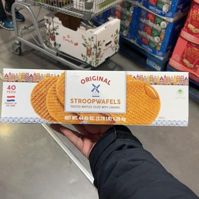 上海开市客国内代购 WAFFLES WITH CARAMEL 焦糖华夫脆饼1.26千克