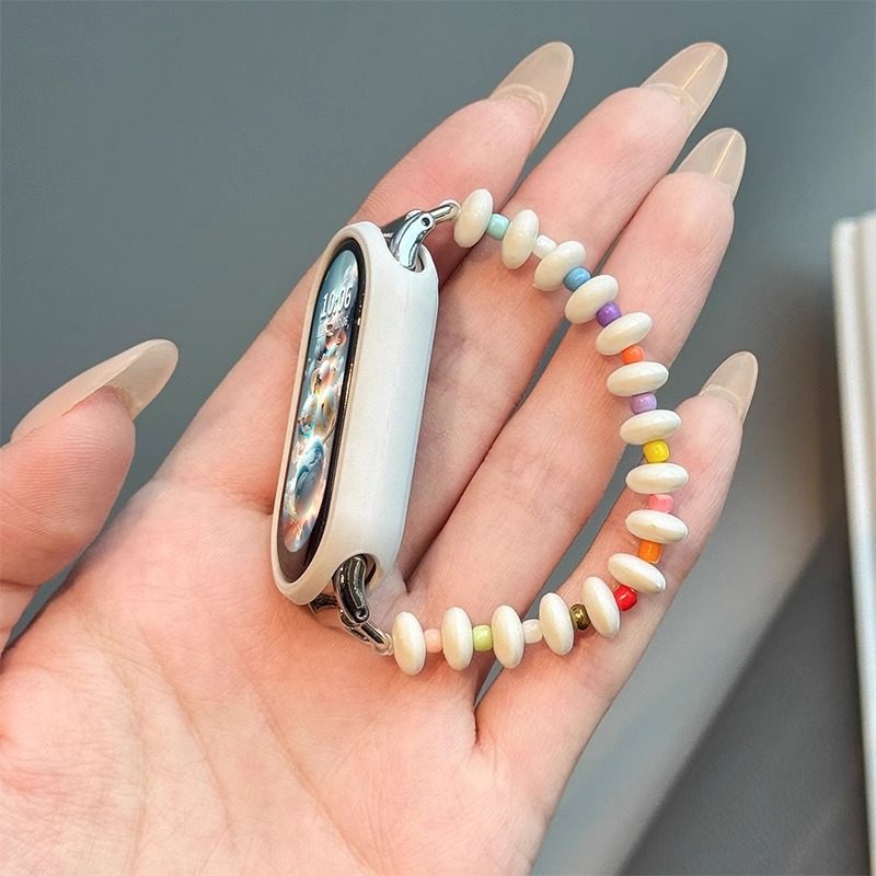适用小米手环10表带多巴胺9串珠8链式XIAO MI band7表带6时尚透气潮流个性替换腕带