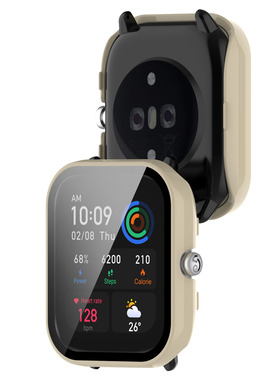 适用华米GTS4 MINI手表保护套智能手表跃我Amazfit钢化膜PC一体壳