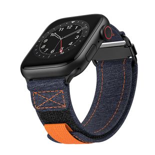 适用Apple Watch789代 iwatch时尚牛仔帆布野径回环改款 苹果表带新款时尚潮流替换腕带