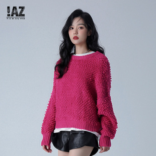 新款 休闲时尚 女韩版 IAZ春秋冬季 ins圈圈毛蝙蝠袖 宽松针织毛衣上衣
