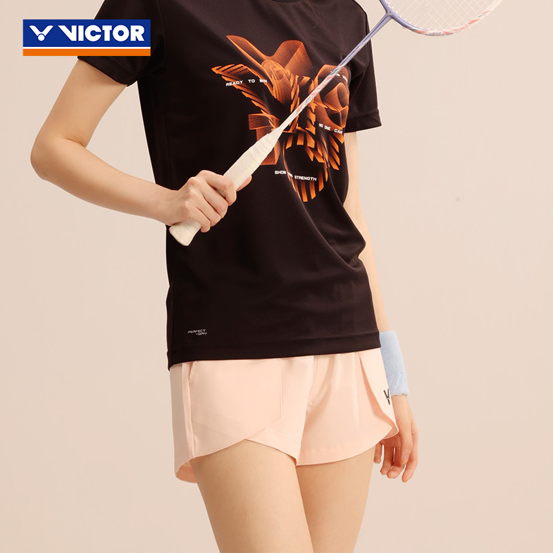 VICTOR/威克多羽毛球服训练系列女款梭织运动短裤R-51210吸湿排汗