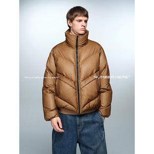 NUMBER HERE【商场同款】日本进口肌理面料面包服90白鸭绒羽绒服