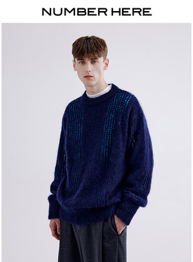 NUMBER HERE特织马海毛秋冬季毛衣针织毛衫男女款NH24M062