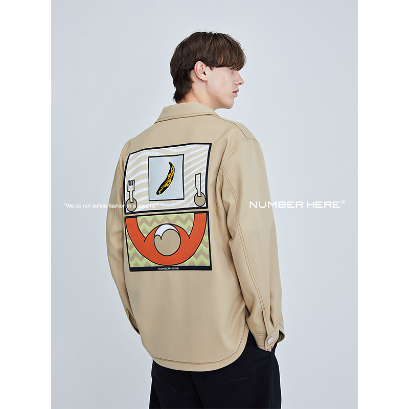 休闲长袖衬衫NUMBERHERE