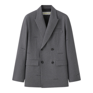 NUMBER HERE【商场同款】满身logo绣花套西休闲西装轻奢西服外套