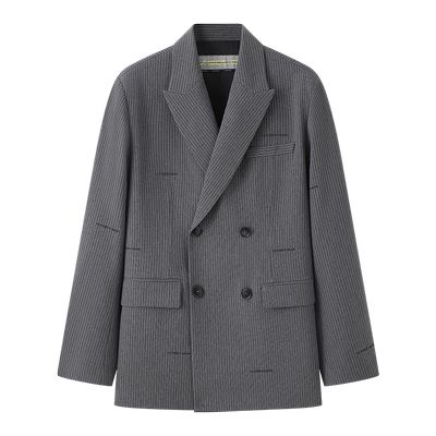 NUMBER HERE【商场同款】满身logo绣花套西休闲西装轻奢西服外套