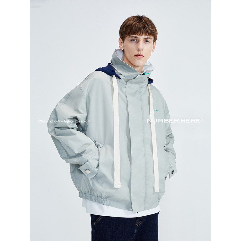 NUMBERHERE连帽夹克外套