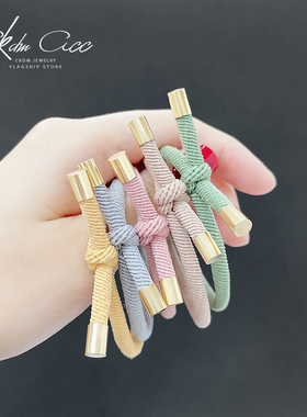 CKDM（饰品）新款蝴蝶结精致发绳发圈基础高弹力扎头发头绳女皮筋
