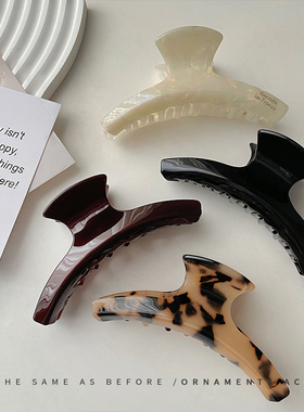 醋酸发夹后脑勺发抓夹2022新款高端鲨鱼夹发卡子发饰森系仙美头饰