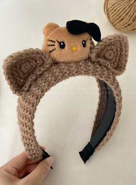 猫咪发箍可爱卡通秋冬新款洗脸化妆头箍女甜美发捆高颅顶压发发卡