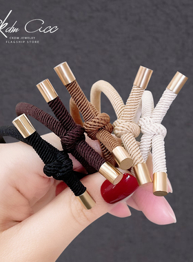 CKDM（饰品）蝴蝶结精致发圈高级感基础加粗头绳扎头发扎马尾皮筋