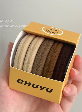 简约高弹力橡皮筋扎头发绳女绑发高马尾头绳气质发圈头饰耐用皮套